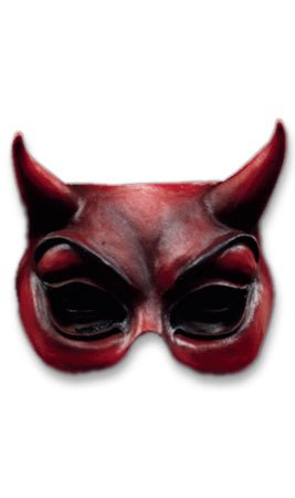 Media Máscara de látex Demonio Colores