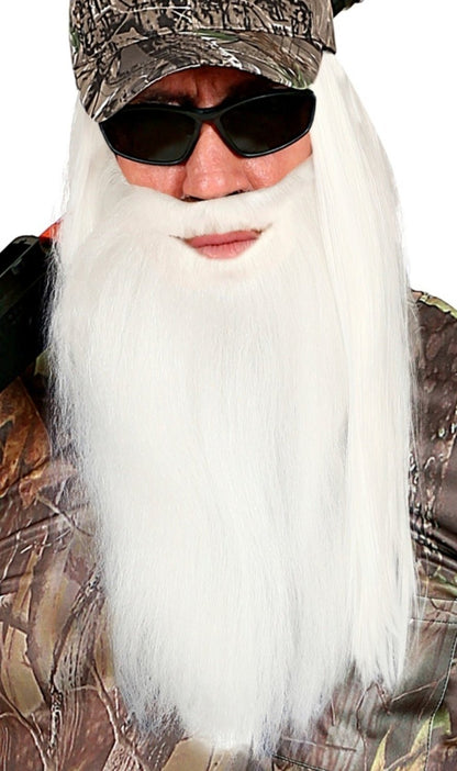 Barba Blanca Larga con Bigote