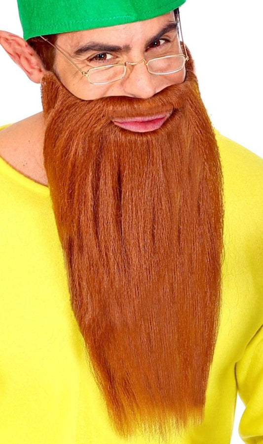 Barba Castaña Larga con Bigote