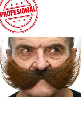 Bigote Castaño Profesional 039-LA