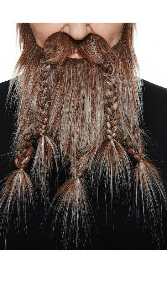 Bigote y Barba Castaño Canas Profesional 061-LI