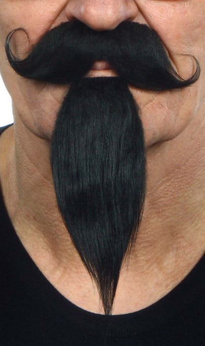 Bigote y Perilla Negro Profesional 026-MF