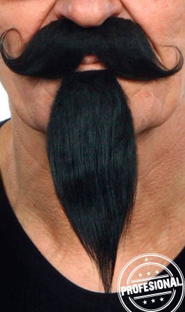 Bigote y Perilla Negro Profesional 026-MF