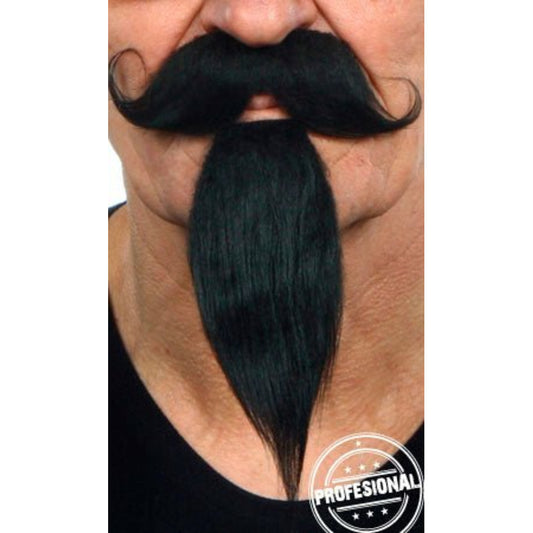 Bigote y Perilla Negro Profesional 026-MF | Don Disfraz