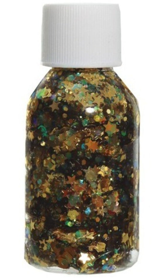 Bote de Glitter en Gel Oro
