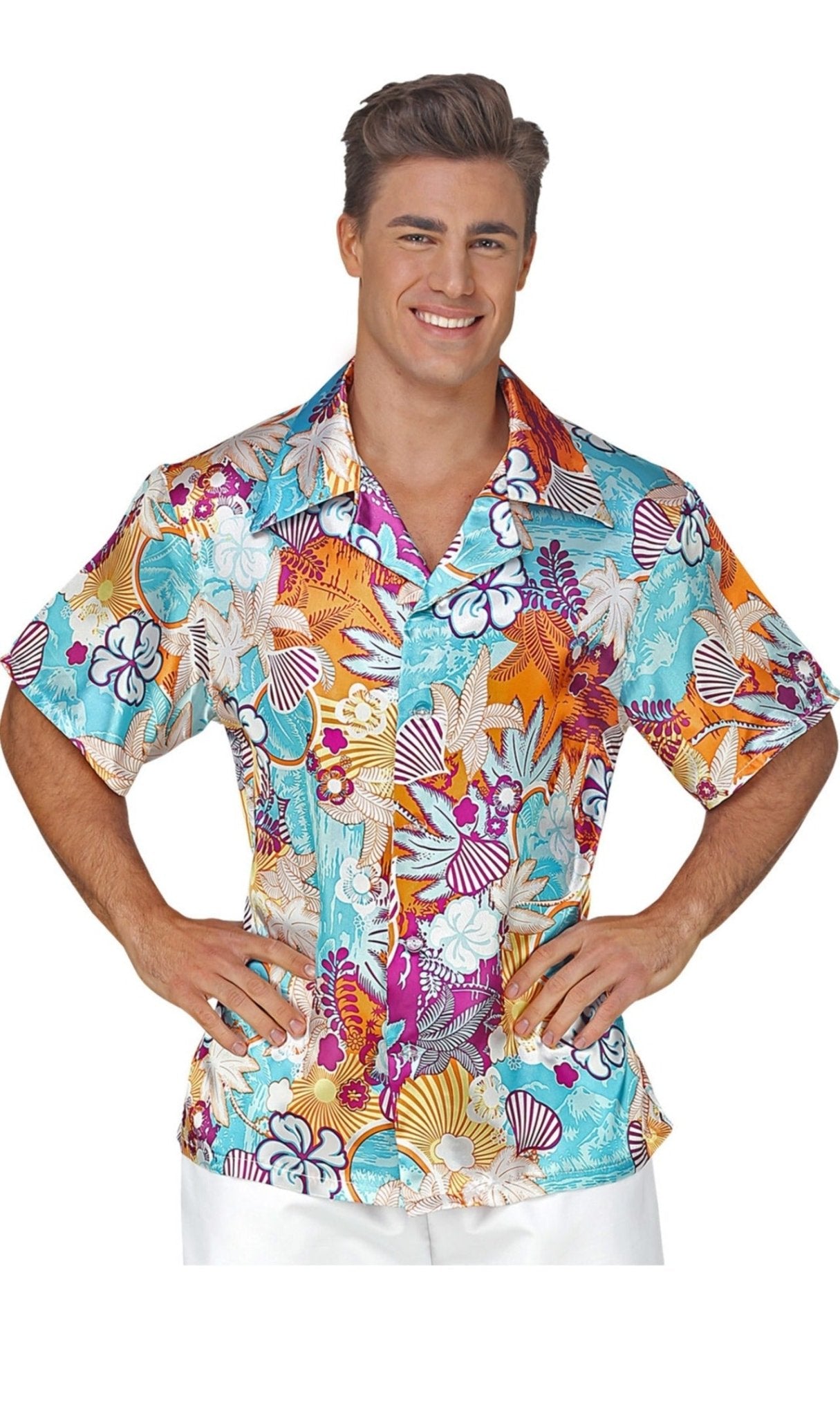 Camisa Hawaiana de Flores I Don Disfraz