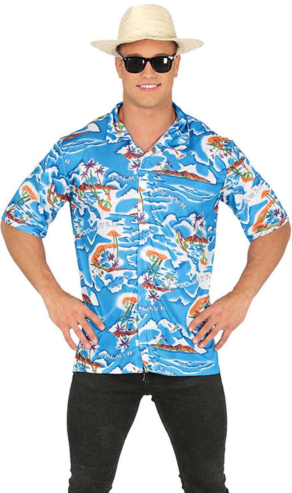 Camisa Hawaiana Palmeras I Don Disfraz