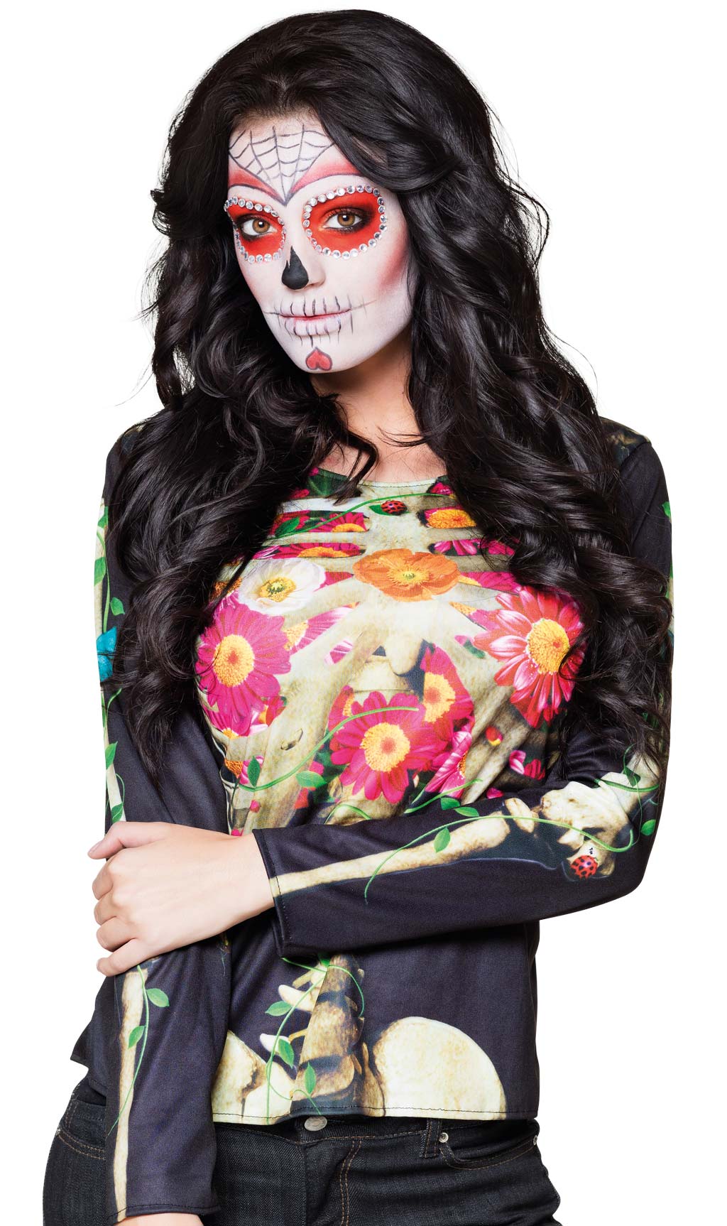 Camiseta Muerte Flores adulta I Don Disfraz