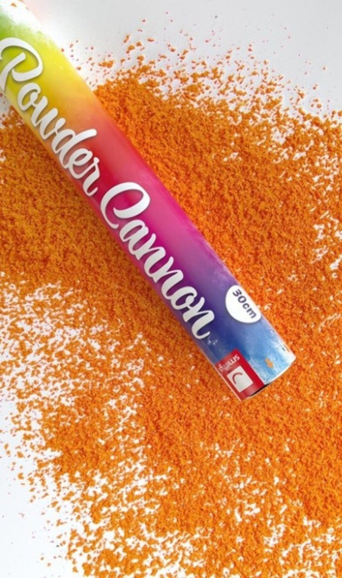 Cañón de Polvo Holi Naranja