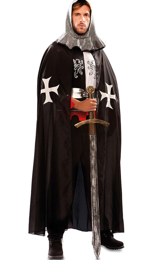 Capa de Caballero Medieval Negra