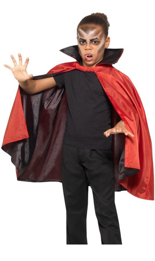 Capa Roja y Negra Reversible infantil