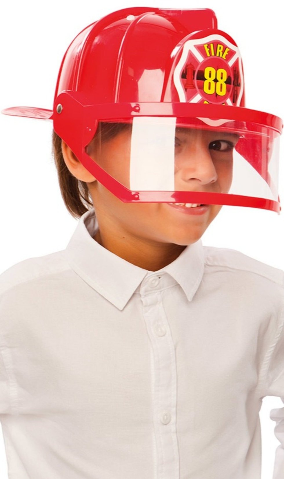 Casco de Bombero con Visera para niño y niña