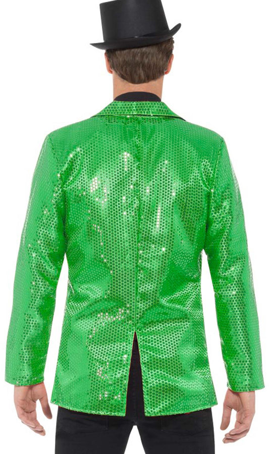 Chaqueta Lentejuelas Verde para hombre I Don Disfraz