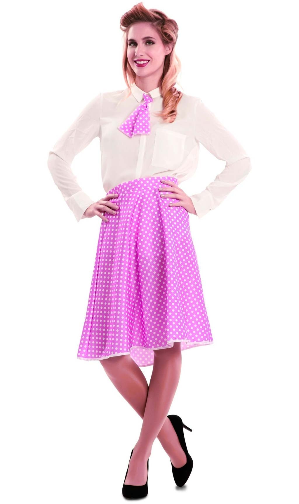 Set de Años 50 Fucsia para mujer | Don Disfraz