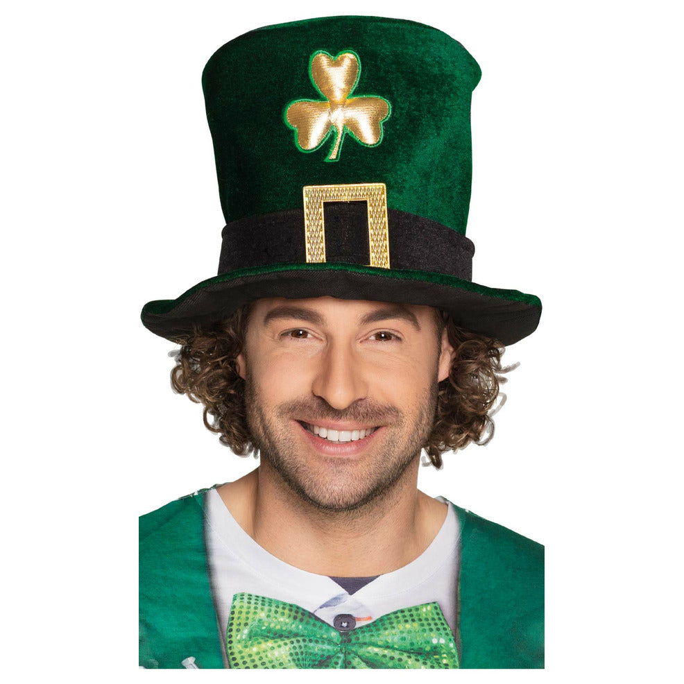 SOMSOC Juego de 9 piezas de accesorios para disfraz de San Patricio para mujer, trébol irlandés de manga larga, camiseta, sombrero, collar, corbatín de cristal, falda tutú, calcetines hasta la rodilla SOMSOC Juego de 9 piezas de accesorios para disfraz de San Patricio para mujer, trébol irlandés de manga larga, camiseta, sombrero, collar, corbatín de cristal, falda tutú, calcetines hasta la rodilla