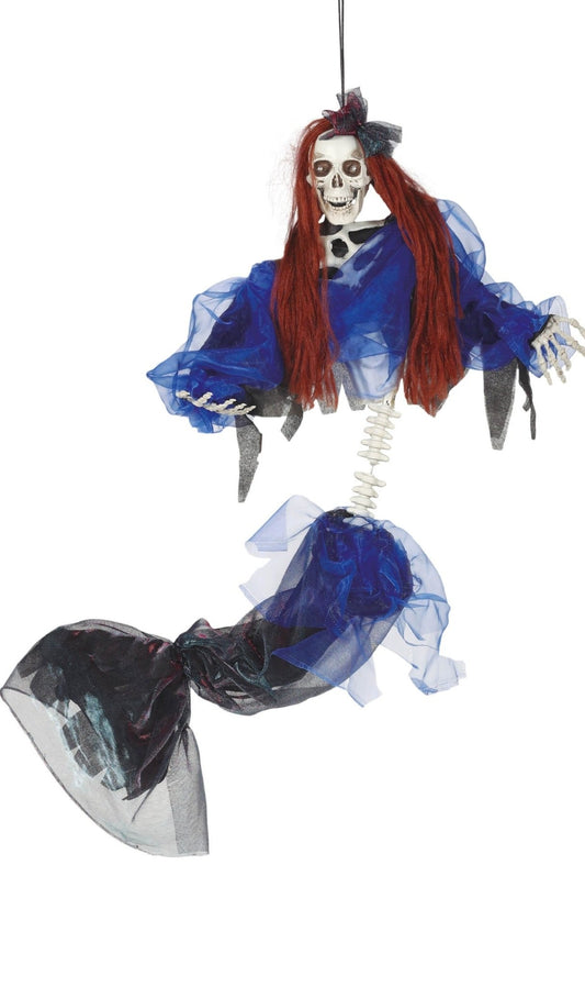 Colgante de Esqueleto Sirena Azul