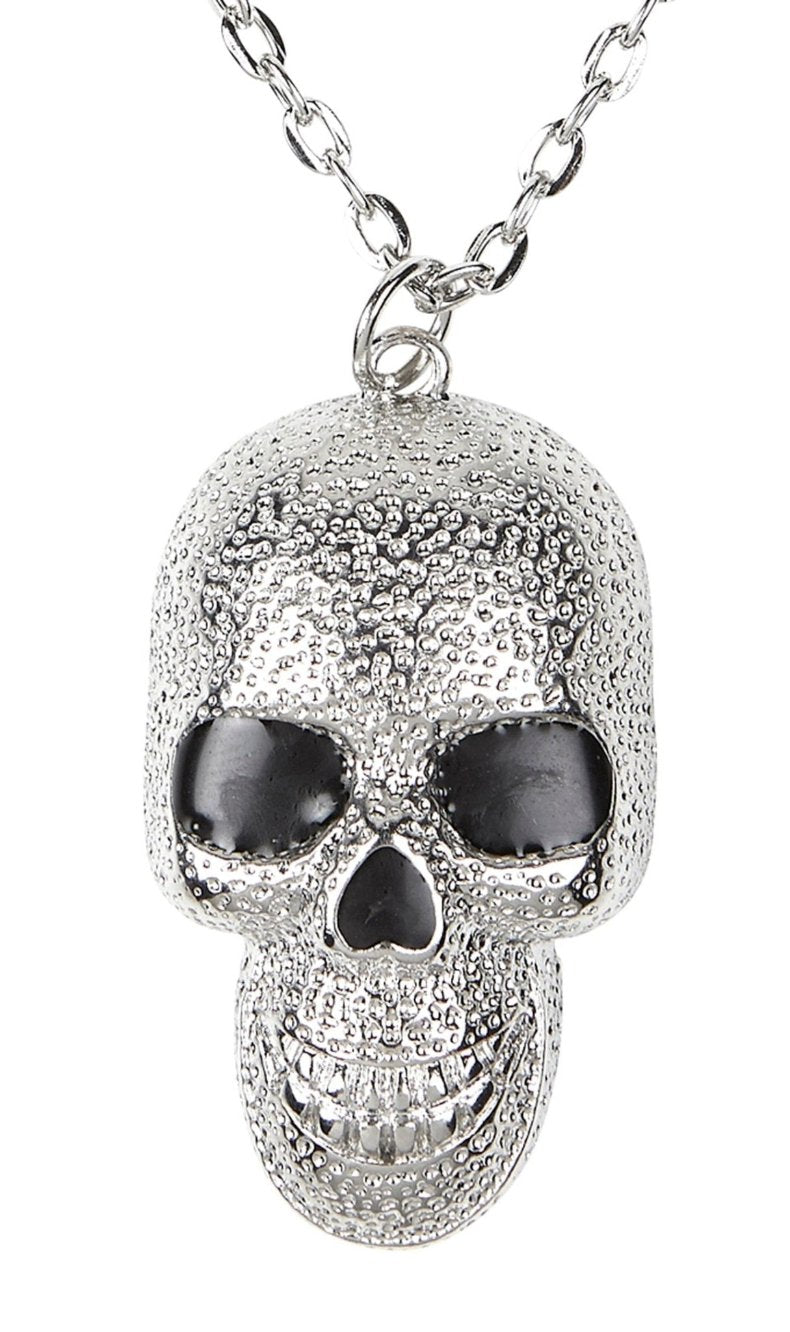 Collar de Calavera Plateado