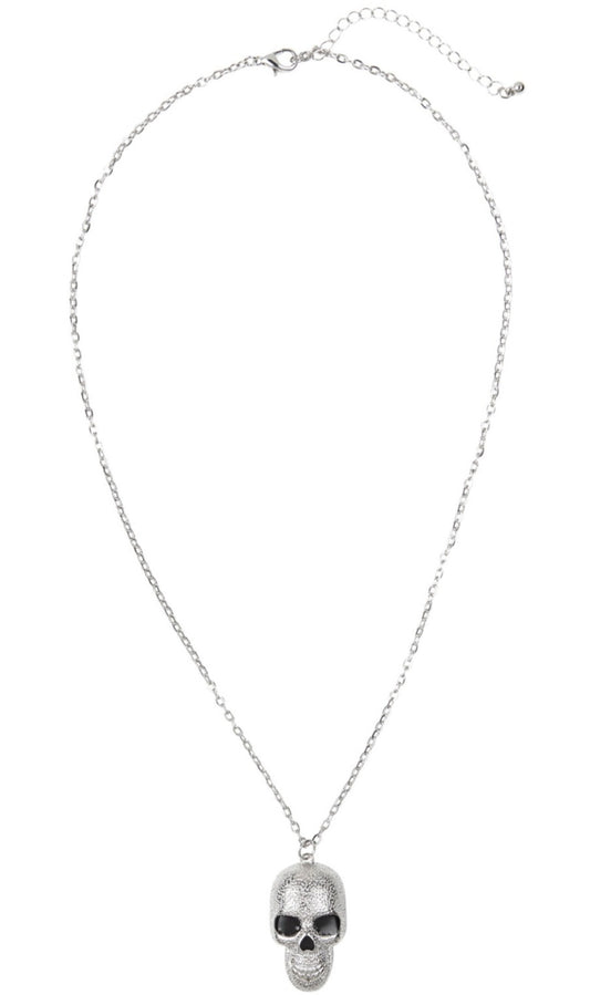 Collar de Calavera Plateado
