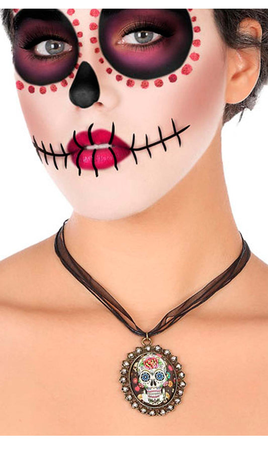 Collar de Catrina Mexicana