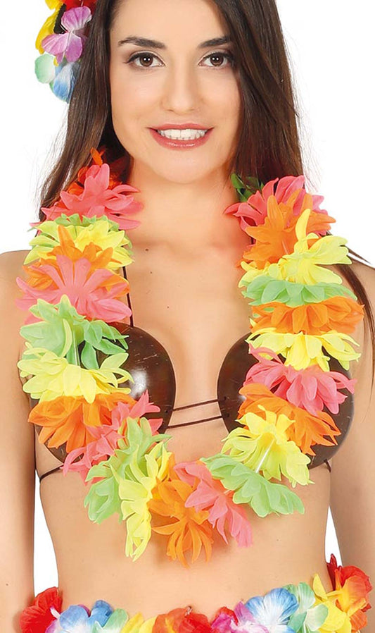 Collar Hawaiano Neón