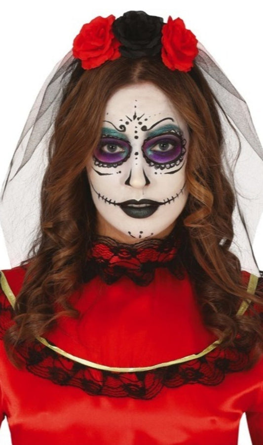 Diadema de Catrina Velo infantil