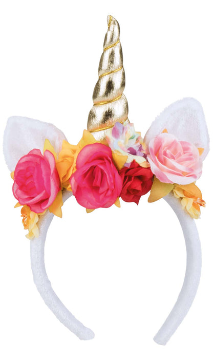 Diadema de Unicornio con Flores