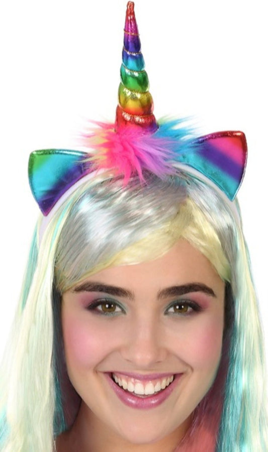 Diadema de Unicornio Multicolor