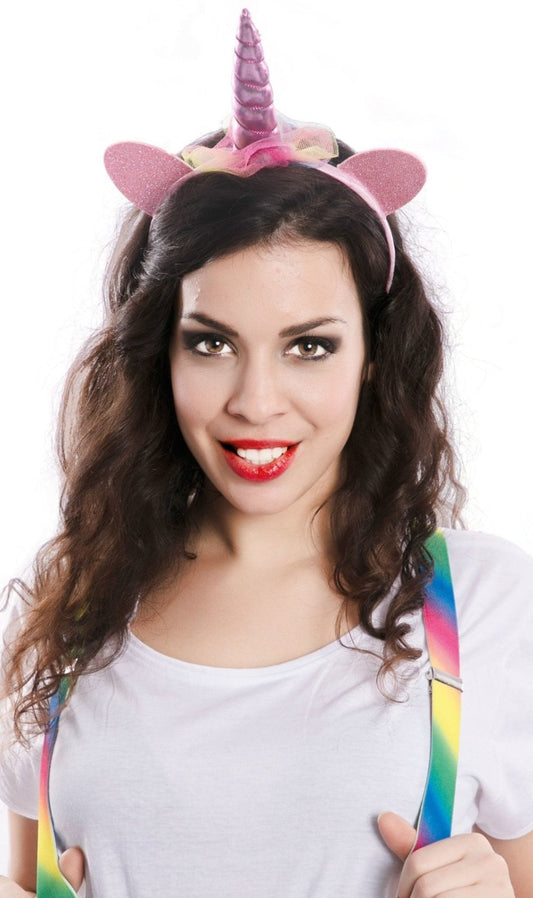 Diadema de Unicornio Rosa infantil