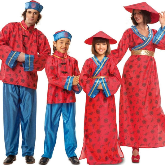 Disfraces en grupo de Chinos Orientales