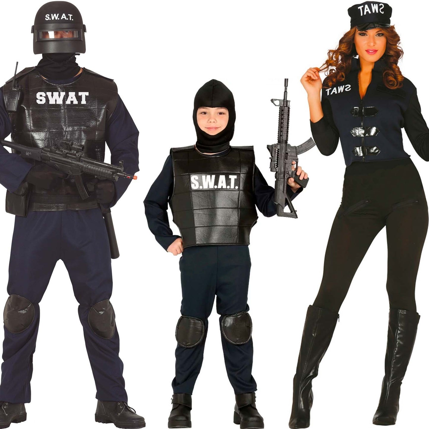 Disfraces de SWAT para niños y adultos 【Envío en 24h】
