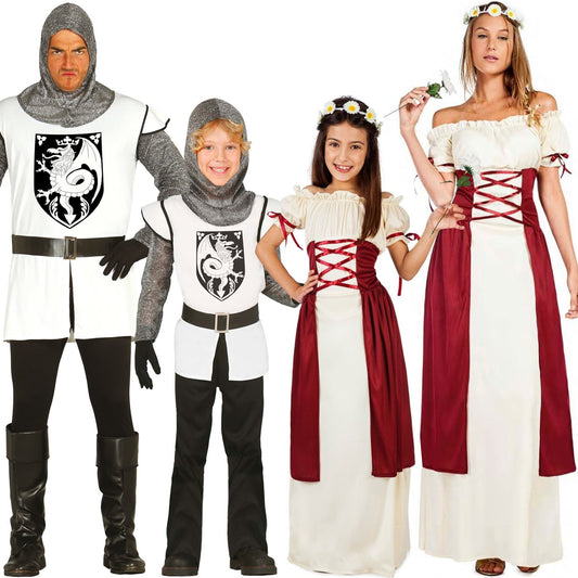 Disfraces en grupo Medievales