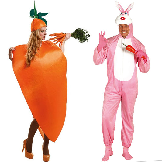 Disfraces en pareja de Conejo y Zanahoria