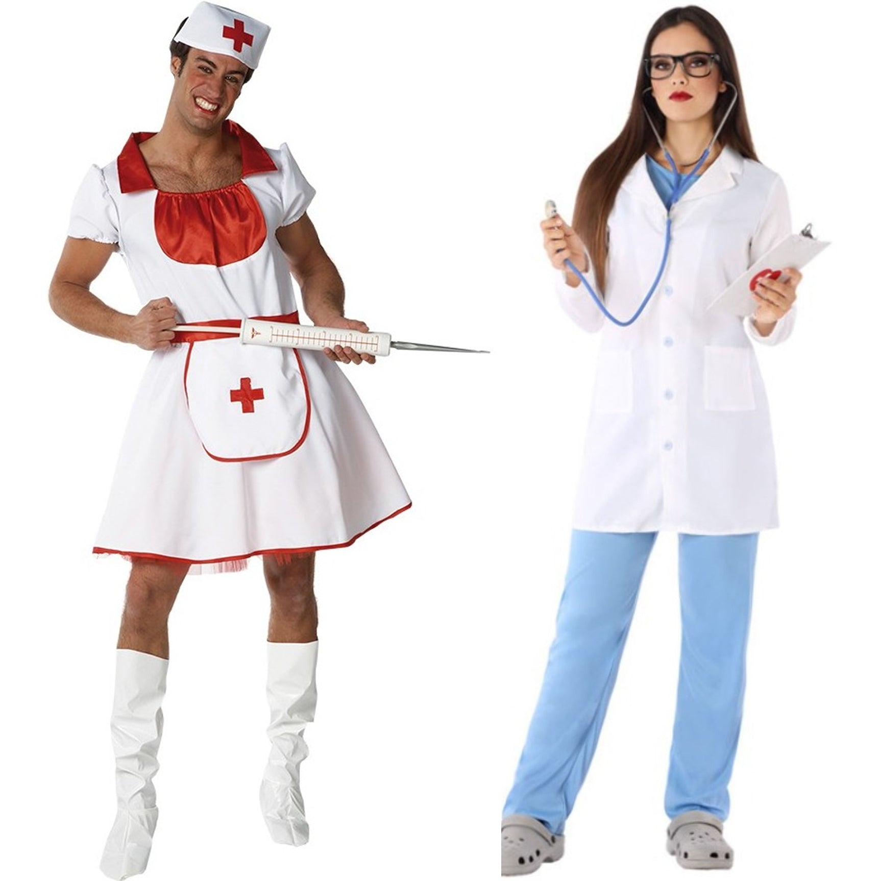 Disfraces en pareja de Médico y Enfermera