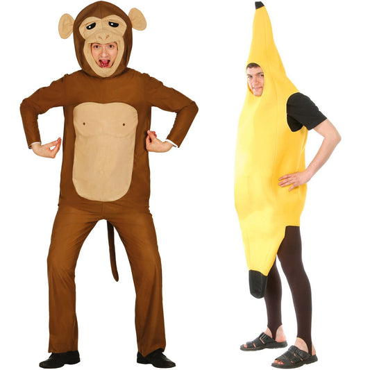 Disfraces en pareja de Mono y Plátano