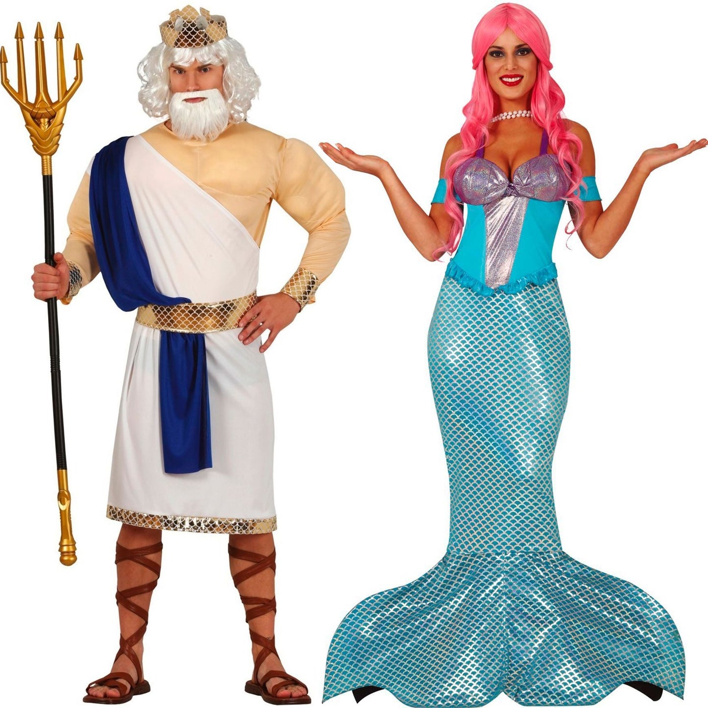 Comprar online Disfraces en pareja de Sirenita y Poseidón