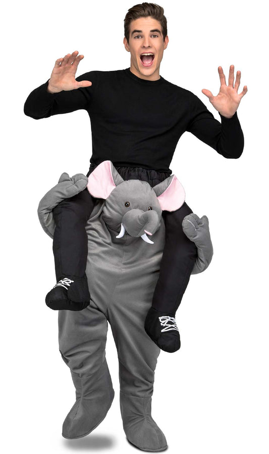 Disfraz a Hombros de Elefante Gris para adulto I Don Disfraz