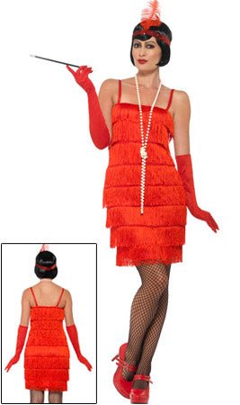 Disfraz de Charleston Flapper Rojo para mujer I Don Disfraz