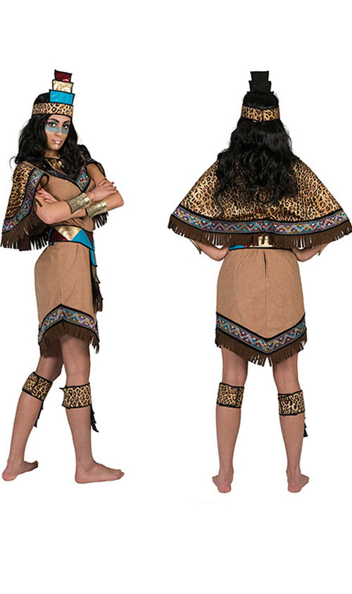 Disfraz de Azteca Flecos para adulta Don Disfraz