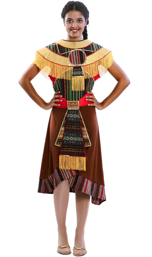 Disfraz de Azteca Marrón para mujer I Don Disfraz