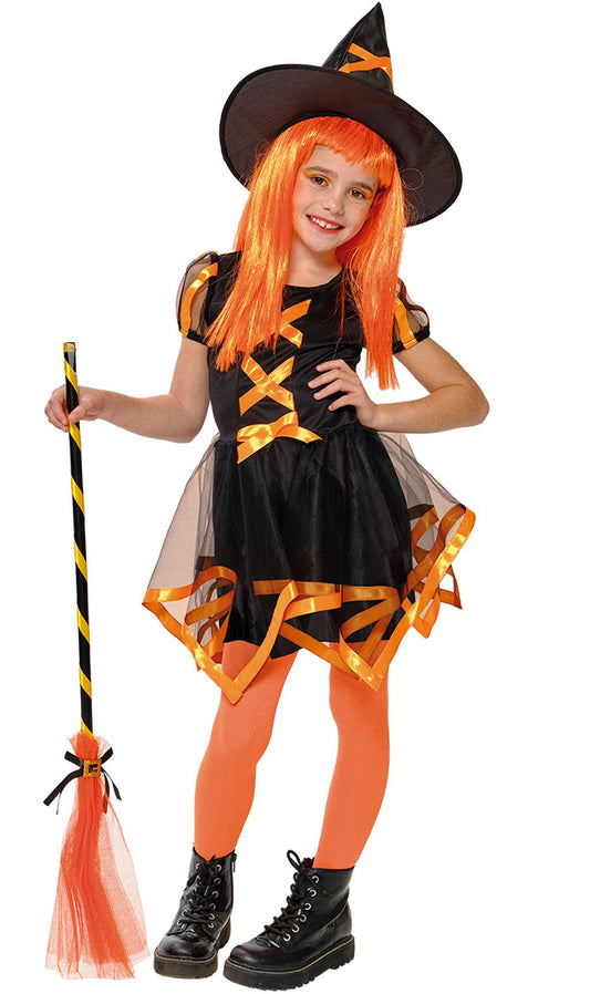 Disfraz de Bruja Cuca Naranja para niña I Don Disfraz
