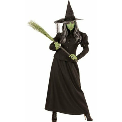 Disfraz De Bruja Completo - Sombrero, Gafas Elphaba, Guantes Con Garras, Medias Verdes, Para Halloween Y Cosplay