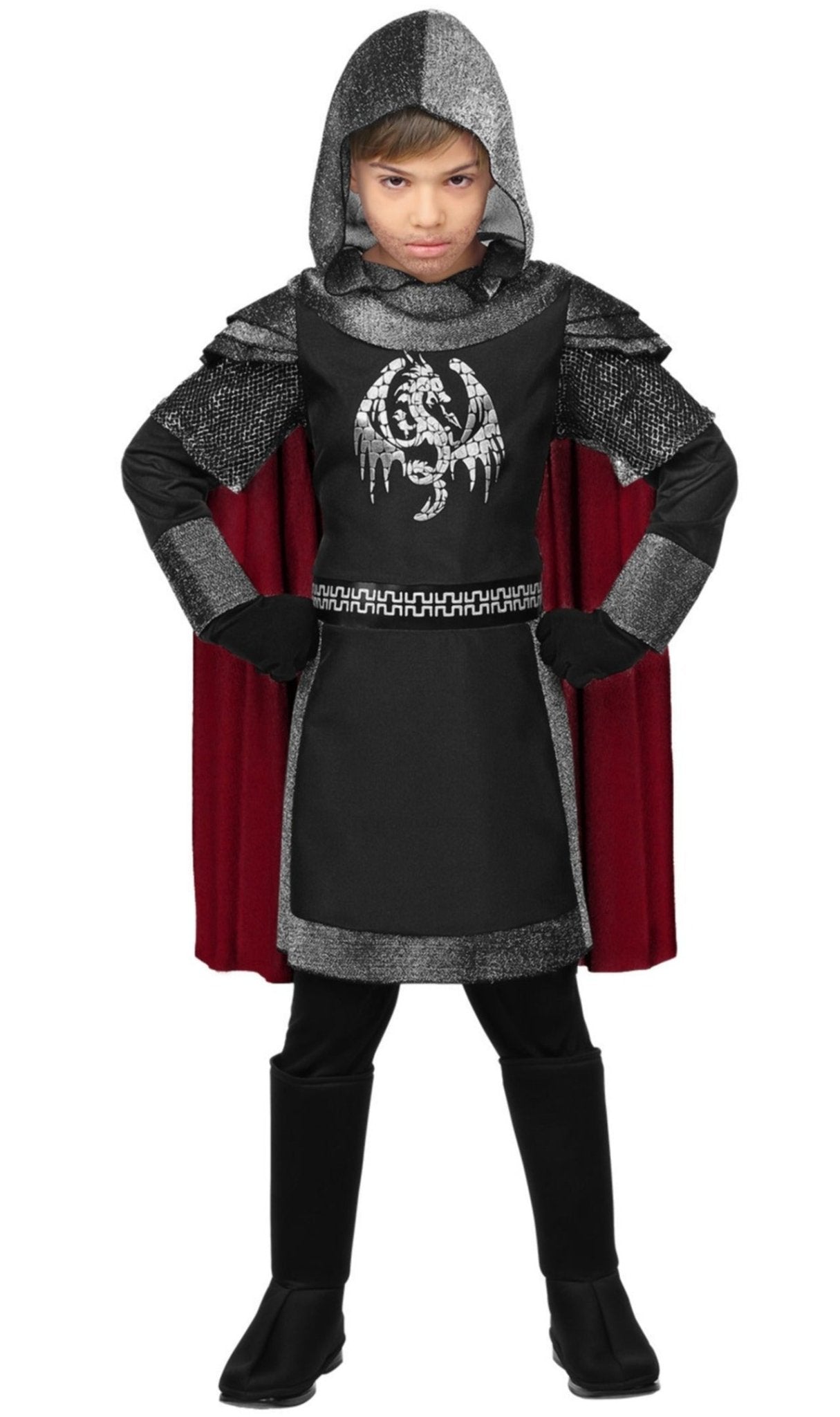 Disfraz de Caballero Medieval Oscuro infantil I Don Disfraz