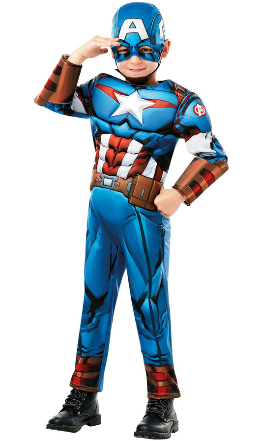 Disfraz de Capitán América™ Musculoso infantil I Don Disfraz