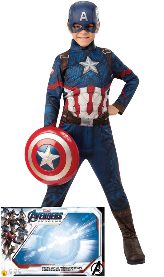 Disfraz de Capitán América™ con Escudo infantil I Don Disfraz