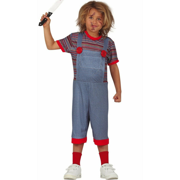 Disfraz De Chucky Para Niños - Incluye Mono Y Máscara Con Cuchillo Falso, Ideal Para Halloween Y Fiestas De Terror