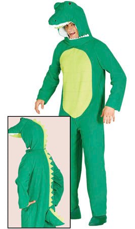  Smiffy's - Disfraz de cocodrilo para hombre, todo en uno con  capucha, verde, talla S : Ropa, Zapatos y Joyería