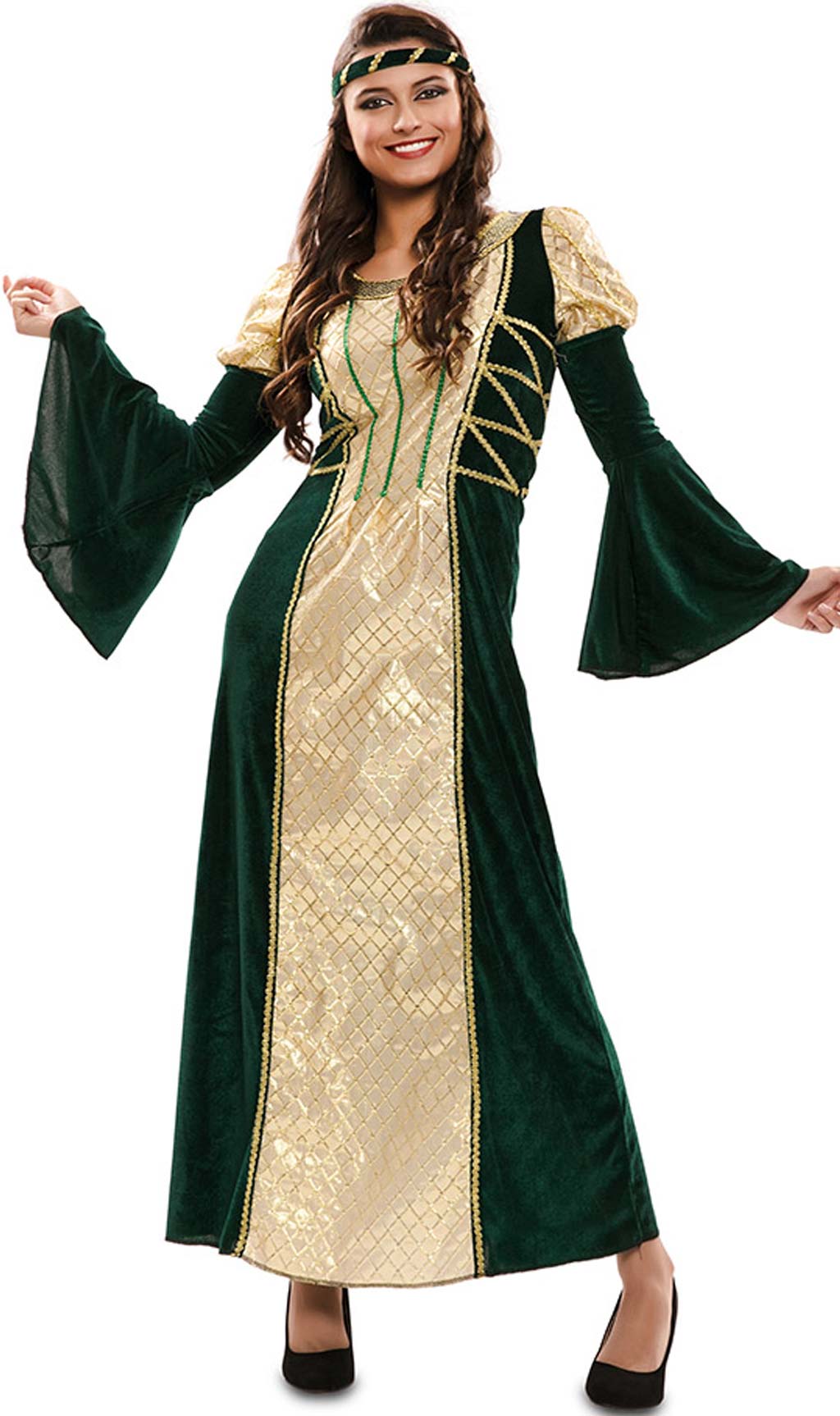Disfraz de Dama Medieval Esmeralda para mujer I Don Disfraz