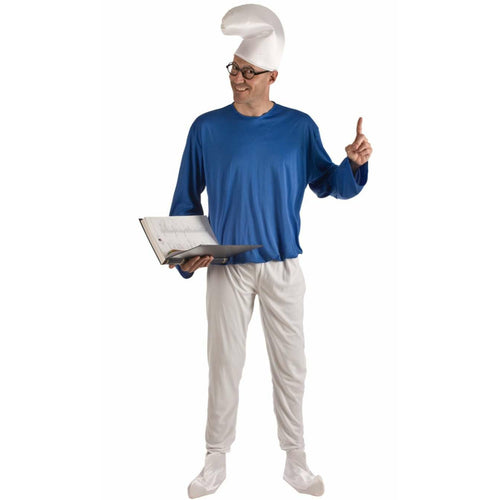 Partychimp Disfraz De Pitufo Azul Para Hombre – Pack De 3 Piezas Con Camiseta, Pantalón Y Gorro, Tallas S A XL
