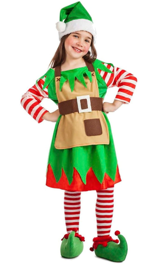 Disfraz de Elfa Claus para niña I Don Disfraz