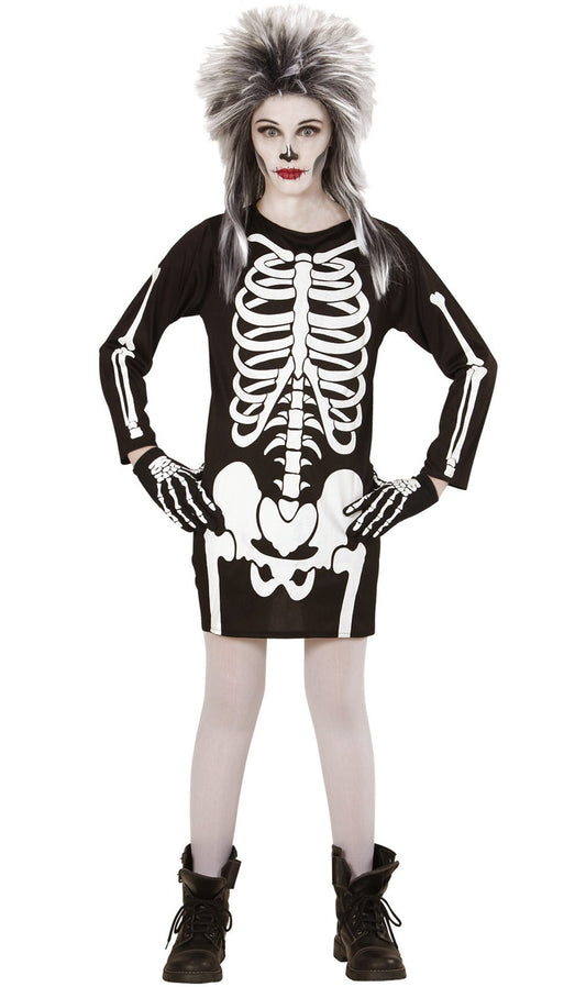 Disfraz de Esqueleto Huesos Vestido para niña I Don Disfraz
